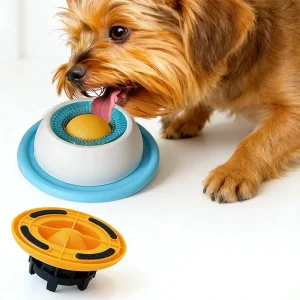 Textured Lick Mat for Cats and Dogs with Grip Base