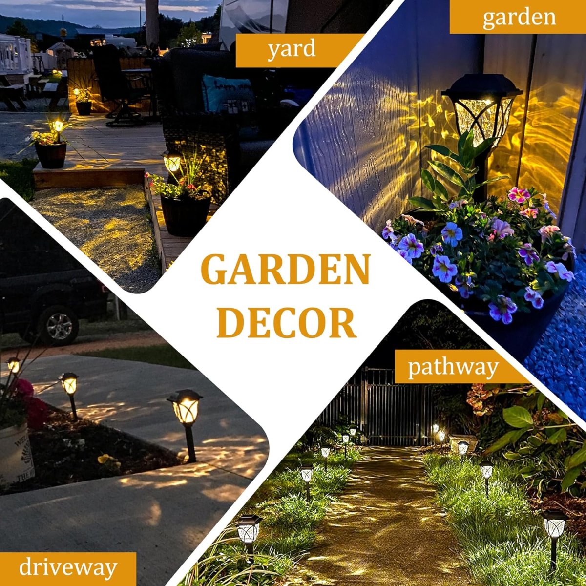 Solar Pathway Lights with Automatic Dusk Activation and Water Ripple Pattern, 6-Pack - Image 9