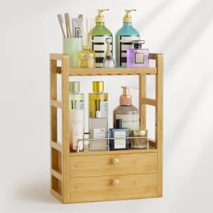 AmazerBath Bamboo Countertop Organizer, Vanity